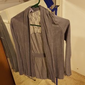 Medium gray cartagian w lace on the back